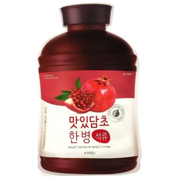 A'Pieu Fruit Vinegar Sheet Mask nawilżająco-wygładzająca maseczka w płachcie Pomegranate 25g