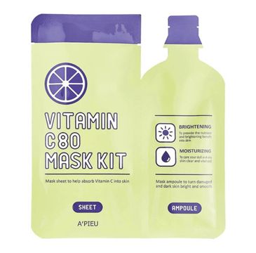 A'Pieu Vitamin C 80 Mask Kit rozjaśniająca maseczka w płachcie 27g