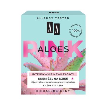 AA Aloes Pink krem intensywnie nawilżający żelowy na dzień (50 ml)