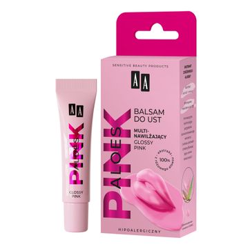 AA Aloes Pink multinawilżający balsam do ust Glossy Pink (10 g)