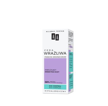 AA Cera Wrażliwa Przeciw Zmarszczkom Nawilżający krem pod oczy bezzapachowy (15 ml)