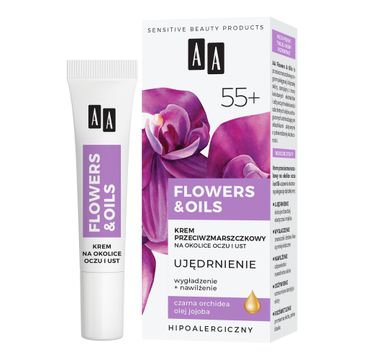 AA Flowers&Oils 55+ Ujędrnienie krem przeciwzmarszczkowy na okolice oczu i ust 15ml