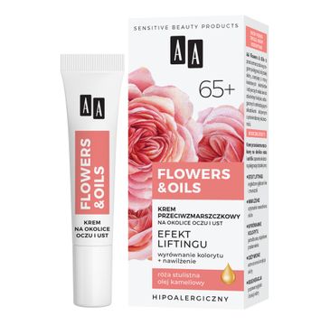 AA Flowers&Oils 65+ Efekt Liftingu krem przeciwzmarszczkowy na okolice oczu i ust 15ml