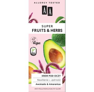 AA – Fruit&Herbs krem pod oczy nawilżenie+jędrność (15 ml)