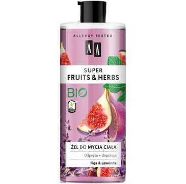 AA Super Fruits & Herbs żel do mycia ciała Figa i Lawenda (500 ml)