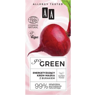 AA – Go Green energetyzujący krem-maska z burakiem Natural  (50 ml)