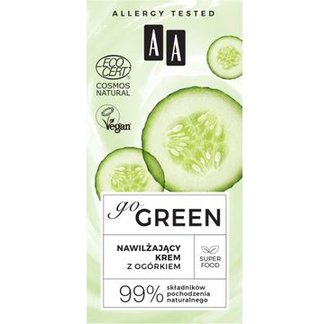 AA – Go Green nawilżający krem z ogórkiem Natural (50 ml)