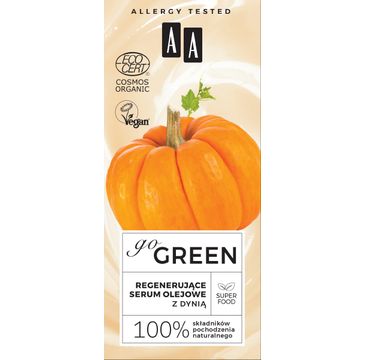 AA Go Green regenerujące serum olejowe z dynią Organic (30 ml)