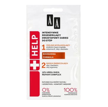 AA HELP intensywnie regenerujący dwuetapowy zabieg do stóp skóra sucha i szorstka 2 x 5 ml