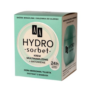 AA Hydro Sorbet krem multinawilżenie + matowienie do cery mieszanej i tłustej 50 ml