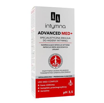 AA Intymna Advanced Med+ specjalistyczna emulsja do higieny intymnej 300 ml