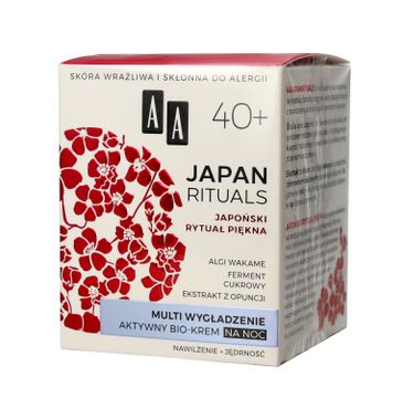 AA Japan Rituals 40+ Aktywny Bio-krem na noc - multi wygładzenie 50 ml