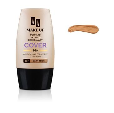 AA Make Up Cover Foundation podkład kryjąco korygujący 107 Dark Beige 30ml
