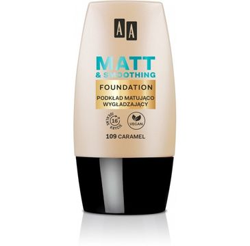 AA Make Up Matt Podkład do twarzy matująco-wygładzający 109 Caramel 30 ml