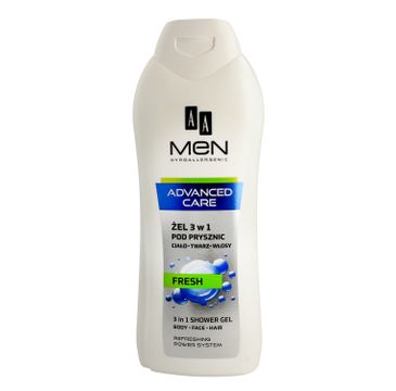 AA Men Adventure Care żel pod prysznic 3w1 Fresh 400 ml