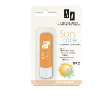 AA Pomadka ochronna do ust Sun Care SPF25 migdałowa 4.2 g