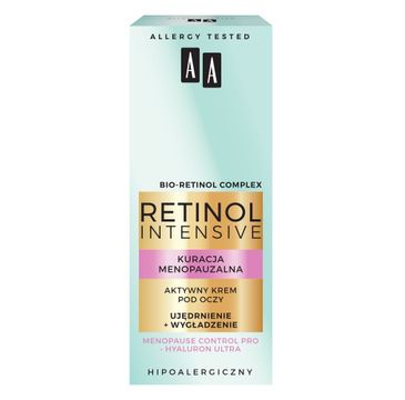 AA Retinol Intensive Kuracja Menopauzalna krem aktywny pod oczy ujÄ™drnienie + wygÅ‚adzenie (15 ml)