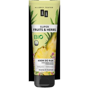 AA Super Fruits & Herbs – krem do rąk ananas&szałwia (100 ml)