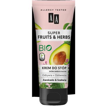 AA Super Fruits & Herbs – krem do stóp awokado&szałwia (75 ml)