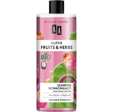 AA – Super Fruits & Herbs szampon wzmacniający włosy suche i łamliwe opuncja&amarantus (500 ml)