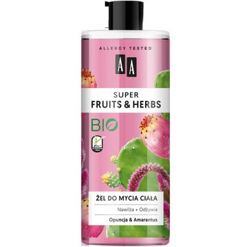 AA Super Fruits & Herbs żel do mycia ciała Opuncja i Amarantus (500 ml)