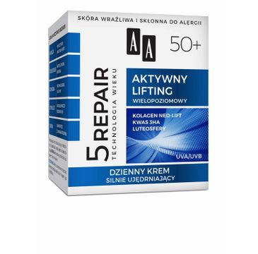 AA Technologia Wieku 5 Repair 50+ Aktywny Lifting silnie ujędrniający krem na dzień 50 ml