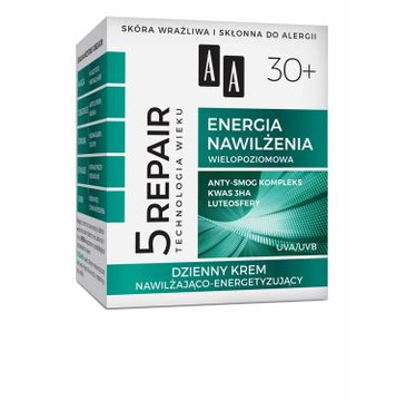 AA Technologia Wieku 5 Repair Energia Nawilżenia 30+ nawilżający krem do twarzy na dzień 50 ml