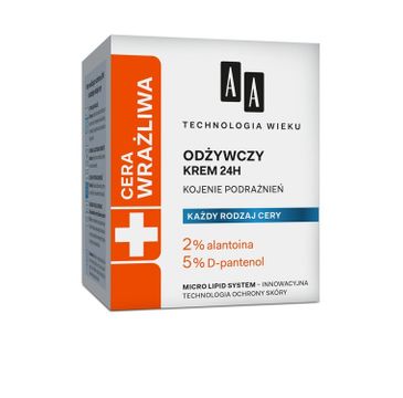 AA Technologia Wieku Cera Wrażliwa krem odżywczy do każdego rodzaju cery 50 ml