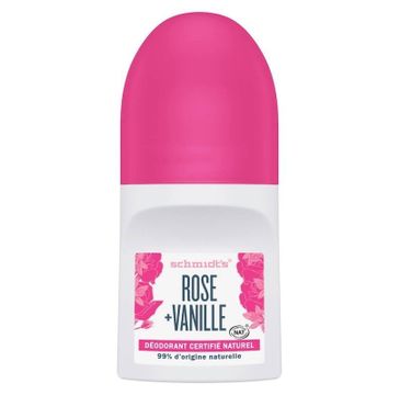 Schmidt's Natural Deodorant Roll-on naturalny dezodorant w kulce Róża & Wanilia  50ml