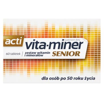 Acti vita-miner Senior zestaw witamin i minerałów suplement diety 60 tabletek