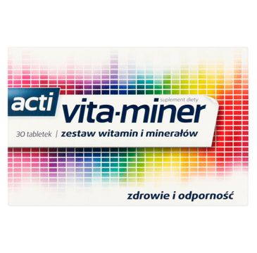 Acti vita-miner Zestaw witamin i minerałów suplement diety 30 tabletek