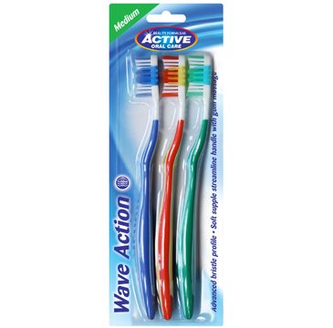 Active Oral Care Wave Action szczoteczka średnia 1 op.- 3 szt.