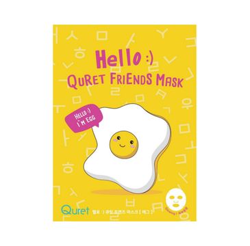 Quret – Hello:) Friends Mask maska do twarzy w płachcie Jajko (25 g)