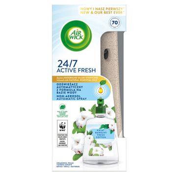 Air Wick Active Fresh odświeżacz automatyczny z formułą na bazie wody i wkład Kwiat Bawełny 228ml