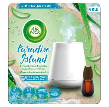 Air Wick Essential Mist Aroma Paradise Island automatyczny odświeżacz powietrza + wkład o zapachu wody fiji i świeżego aloesu (20 ml)