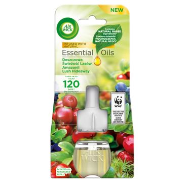 Air Wick Essential Oils wkład do elektrycznego odświeżacza Deszczowa Świeżość Lasów Amazonii (19 ml)