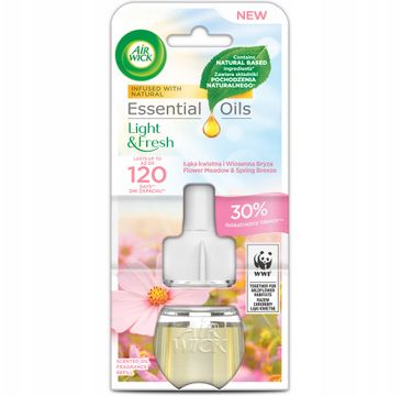 Air Wick Essential Oils wkład do elektrycznego odświeżacza Łąka Kwietna i Wiosenna Bryza 19ml