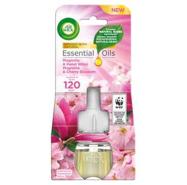 Air Wick Essential Oils wkład do elektrycznego odświeżacza Magnolia i Kwiat Wiśni 19ml