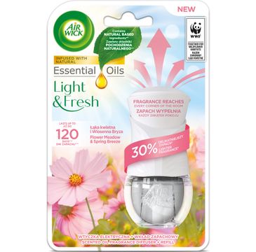 Air Wick Essential Oils wtyczka elektryczna i wkład Łąka Kwietna i Wiosenna Bryza (19 ml)