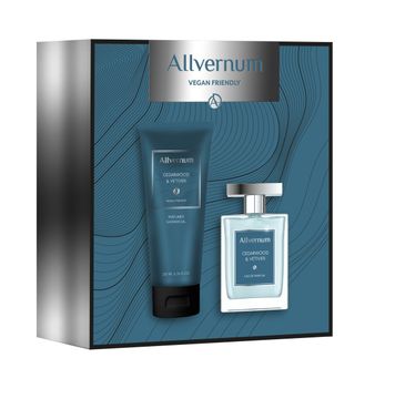 Allvernum – Men Zestaw prezentowy CedarWood & Vetiwer woda perfumowana 100ml+żel pod prysznic 200ml (1 szt.)