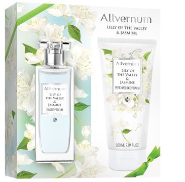 Allvernum zestaw prezentowy dla kobiet woda perfumowana Lily of the Valley & Jasmine 50 ml balsam do ciała 200 ml