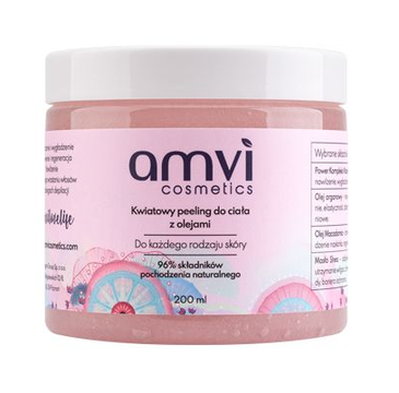 Amvi Cosmetics Kwiatowy peeling do ciała z olejami (200 ml)