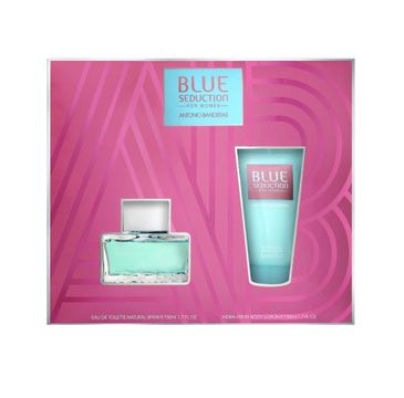 Antonio Banderas Blue Seduction For Woman zestaw prezentowy woda toaletowa spray 50 ml + balsam do ciała 50 ml