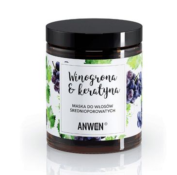 Anwen maska do włosów  średnioporowatych (winogrona i keratyna 180 ml)