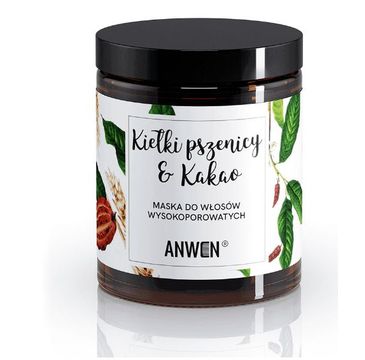 Anwen maska do włosów wysokoporowatych kiełki pszenicy i kakao (180 ml)