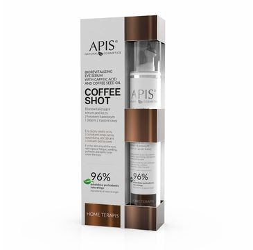Apis Coffee Shot biorewitalizujące serum pod oczy z kwasem kawowym i olejem z nasion kawy (10 ml)