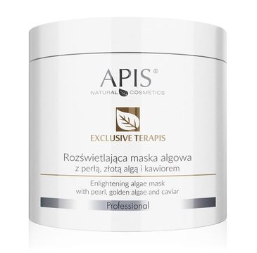 Apis Exclusive Terapis rozświetlająca maska algowa z perłą złotą algą i kawiorem (250 g)