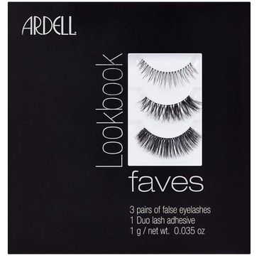 Ardell Lookbook Faves zestaw 3 pary sztucznych rzęs + Duo Lash Adhesive klej do rzęs 1g