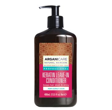 Arganicare Keratin odżywka bez spłukiwania do kręconych włosów z keratyną 400ml