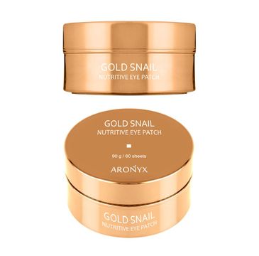 Aronyx Gold Snail Nutritive ujędrniające hydrożelowe płatki pod oczy z mucyną ślimaka i zlotem koloidalnym (60 szt.)